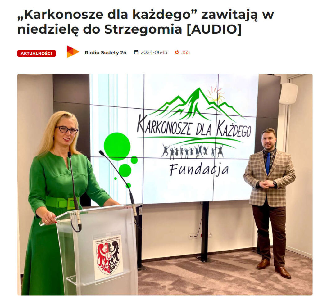 Radio Sudety o Fundacji Karkonosze dla Każdego